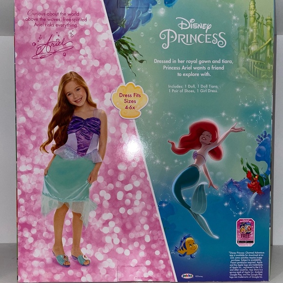 Disney Princess Ariel Doll and Girl Dress gift set - Picture 3 of 3